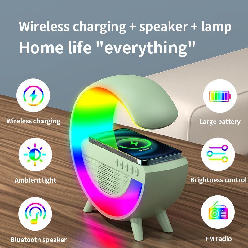 G-Shaped Digital Led Wireless Charger Speaker