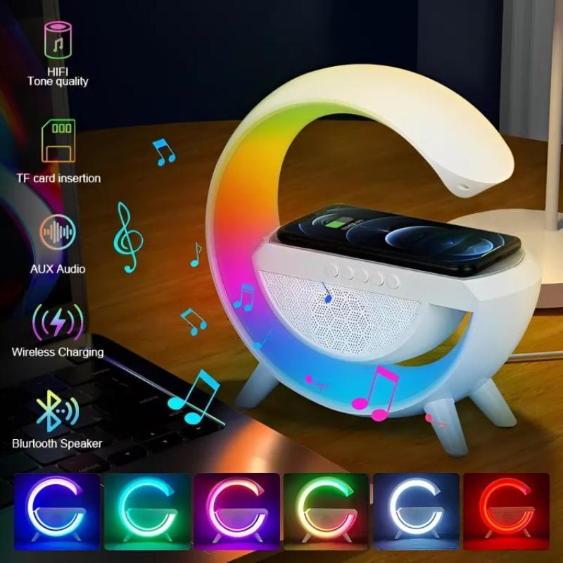 G-Shaped Digital Led Wireless Charger Speaker